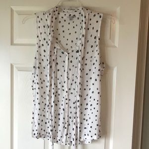 Halogen Tie Neck Buttonup Top